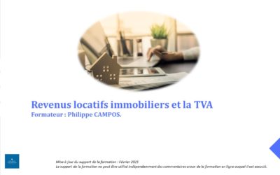 Investissements immobiliers et TVA : Formation en ligne